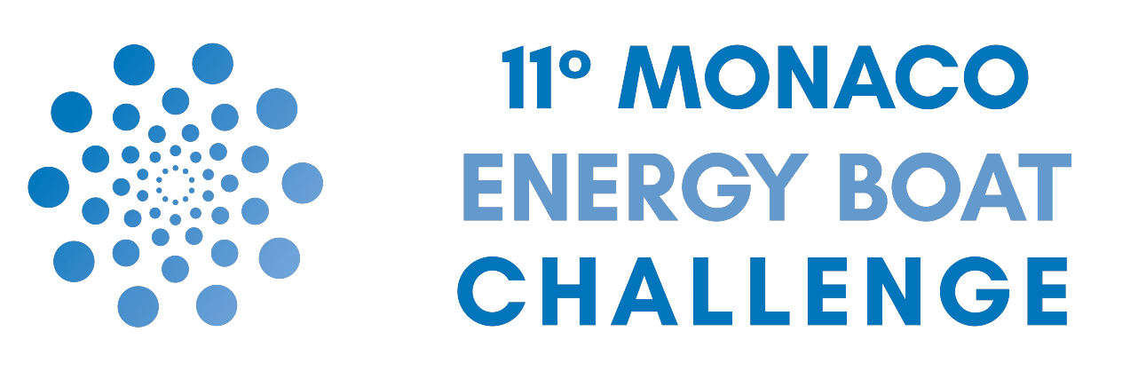 logo 11 monaco energy boat challenge 2024 white and blue